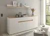 Sideboard "Center" in weiß mit Wotan Eiche, Kommode 4-türig Produktbild-Vorschau 7