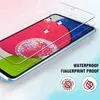 A screen protector is shown on top of a smartphone screen. Produktbild-Vorschau