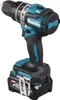 A cordless drill with a battery pack attached, shown against a white background. Produktbild-Vorschau