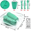 31-teiliges Picknick-Set, Picknickkorb und Mehrweggeschirr Produktbild-Vorschau 3