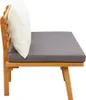 vidaXL Banc de jardin avec coussins 115 cm bois massif Voir les images du produit 4
