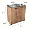 Stamar | Kuchynská linka 80x50 - Dub zlatý - s drezom, Náhľad obrázku produktu 15