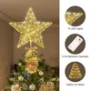 LED hviezda na stromček, teplá zlatá, nádherná vianočná Náhľad obrázku produktu 10