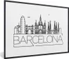 MuchoWow® MuchoWow® Gerahmtes Poster Skyline "Barcelona" Produktbild-Vorschau 1