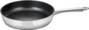 A silver frying pan with a black interior and a silver handle is shown against a white background. Produktbild-Vorschau