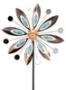 Windrad Gartenstecker Metall H180cm Blume Antik Spiegel Produktbild-Vorschau 1