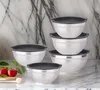 Set Rührschüssel 5 Schüssel aus Edelstahl + 5 Deckel Produktbild-Vorschau 2