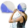Bonnet de natation élastique en silicone pour piscine blanc Voir les images du produit 5
