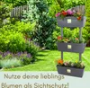 Pflanzkübel mit Sichtschutz Hochbeet Balkon 3 Etagen Produktbild-Vorschau 7