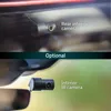 Two optional cameras for a car are shown, one mounted on the rear window and another on the windshield. Produktbild-Vorschau