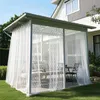 2er Set Vorhänge Voile Blumenmuster Outdoor Vorhang Produktbild-Vorschau 2