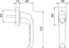 Hoppe Fenstergriff mit Druckknopf  London 013SV/U34 VK 7x32 Produktbild-Vorschau 2