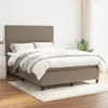 vidaXL Boxspringbett mit Matratze Taupe 140x190 cm Stoff -  Produktbild-Vorschau 2