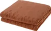 A folded orange heated blanket with a diamond pattern is shown on a white background. Produktbild-Vorschau
