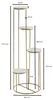 FineBuy Blumenständer Echter Marmor Weiß 36,5x107,5x36,5 cm Produktbild-Vorschau 3