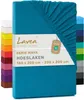 Lavea Spannbettlaken Jersey Baumwolle Aqua 180x200cm Produktbild-Vorschau 1