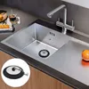 A kitchen sink with a drain plug and a small inset image of the drain plug. Produktbild-Vorschau