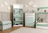 Topeshop M5 FR MINT KPL, Miętowy, Biały, 5 szuf., Płyta Podgląd zdjęcia produktu 3