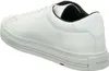 A side view of a white leather sneaker. Voir les images du produit