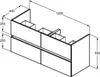 IDEAL STANDARD R0267WG WT-Unterschrank Eurovit+ 4 Auszüge Produktbild-Vorschau 3