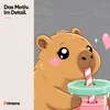 T-shirt da donna con stampa "Kawaii Capybara Boba Bubble Anteprima dell’immagine prodotto 4