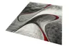 Tapis moderne Tapis de salon abstrait en gris rouge Taille Voir les images du produit 2