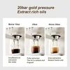 A diagram showing the effect of different bar pressures on espresso extraction. Náhled obrázku produktu