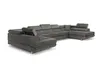 A dark gray sectional sofa with a U-shape is shown against a white background. Náhled obrázku produktu