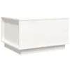 A white wooden coffee table on a white background. Voir les images du produit