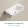 EMKE Umywalka ścienna ceramiczna prostokątna 400x225mm Podgląd zdjęcia produktu 5