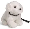 Uni-Toys - Malteser (met riem) - 26 cm (lengte) - Pluchen Productafbeelding-voorbeeld 3