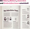 An open book with text and illustrations of people. Produktbild-Vorschau