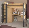 Lit surélevé avec bureau + armoire - 90 x 200 cm - Naturel Voir les images du produit 28