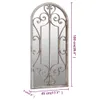 Vidaxl Miroir de jardin 100x45 cm Eisensand -gelöscht Voir les images du produit 6