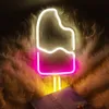 Rosikey LED Neonlicht Schild Ice Cream - 45x21cm Eiscreme Produktbild-Vorschau 3