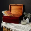 Creative Deco XXL Große Rot Holztruhe Holzkiste mit Deckel Produktbild-Vorschau 5