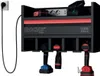 A tool organizer with power tools hanging from it, plugged into a wall outlet. Produktbild-Vorschau