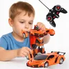 Auto Robot 2in1 RC-auto met licht geluid afstandsbediening Productafbeelding-voorbeeld 3