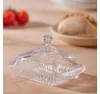 Glas-Butterdose mit Deckel, transparent, 17 cm, dekorative Produktbild-Vorschau 3