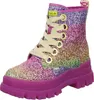Buffalo Damen Plateau Schnürboot vegan pink fuchsia Produktbild-Vorschau 1