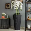 Orchidea artificiale a cascata bouquet bianco in vaso Anteprima dell’immagine prodotto 9