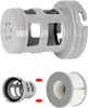 A product image showing a spa filter adapter and a filter cartridge, with arrows indicating how they connect. Produktbild-Vorschau