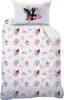 A bedding set with a pillow and duvet cover featuring cartoon characters and floral patterns. Anteprima dell’immagine prodotto