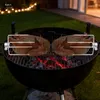 4X Fleischnadeln Grillgabeln BBQ Grillklammer Metall Produktbild-Vorschau 5