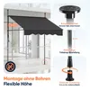 Klemmmarkise Markise für balkon mit Kurbel Sonnenschutz Produktbild-Vorschau 6