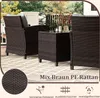 COSTWAY 3-tlg. Polyrattan Gartenmöbel Set, Sitzgruppe inkl. Produktbild-Vorschau 6