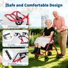 2-in-1 Rollator fš¹r Senioren mit Sitz und Fu?pedal, Produktbild-Vorschau 4