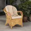 KRINES HOME Zestaw 2 szerokich foteli rattanowych do ogrodu Podgląd zdjęcia produktu 2