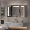 UnboxG Badspiegel, LED, verstellbare Glasböden, 100,4 × 60 Produktbild-Vorschau 1