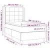 Boxspringbett mit Matratze Creme 100x200 cm Stoff Produktbild-Vorschau 5